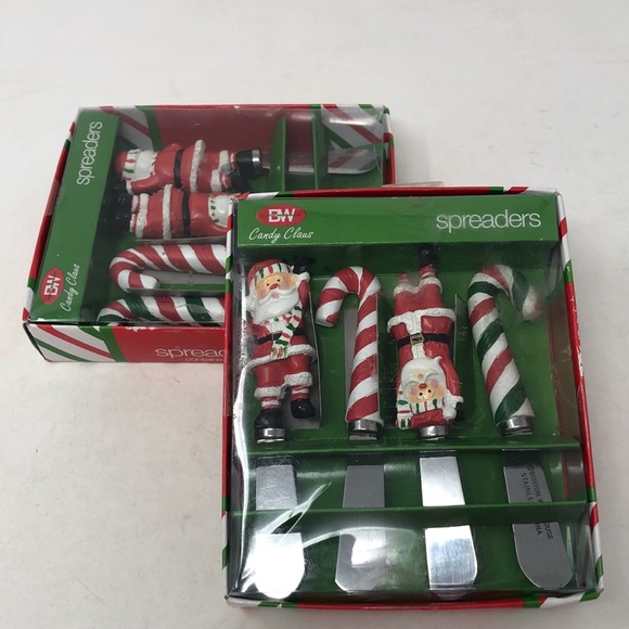 Boston Warehouse Christmas Candy Claus Spreaders Santa Claus and Candy Canes - Picture 5 of 10